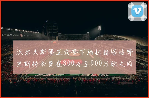 沃尔夫斯堡正式签下柏林赫塔边锋里斯转会费在800万至900万欧之间